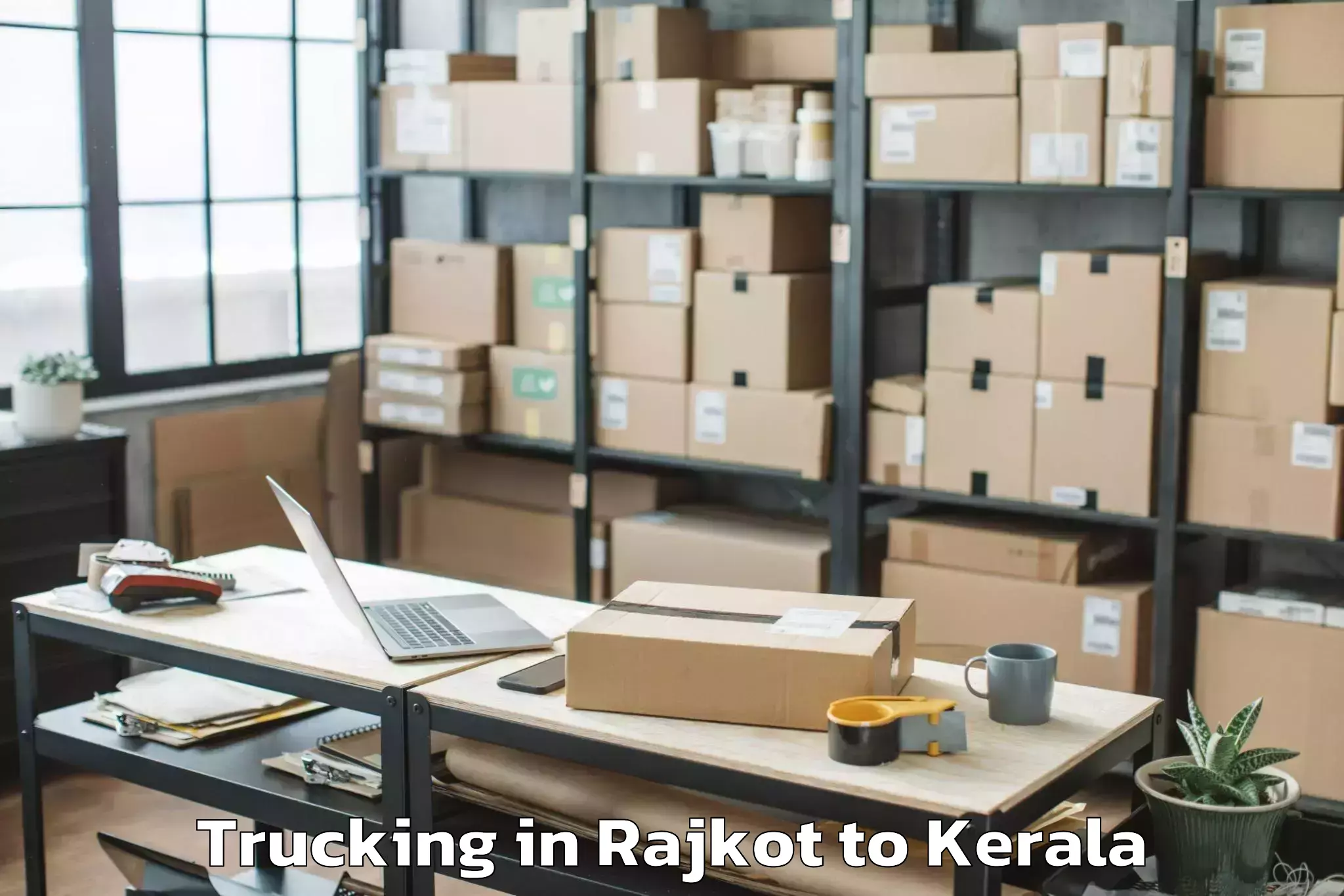 Top Rajkot to Kannavam Trucking Available